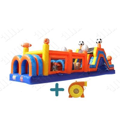 China Adult Inflatable Inflatable Racing Course Inflatable Obstacle Course Party Rental Business Obstacle Course Inflatable Obstacle Course for sale