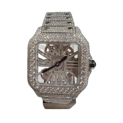 China Mens 2022 Luxury Moissanite Watch Diamond Watch Iced Out VVS Auto Date Hip Hop Fashion Moissanite for sale