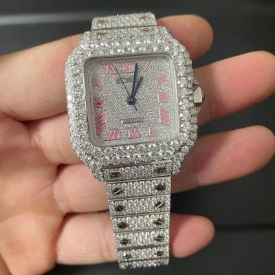 China Non-Specific Unique Design Diamond Iced Out Watch Pass Diamond Test Bling Bling Hip Men Jewelry Factory Price VVS Moissanite for sale