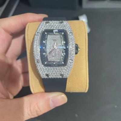 China Mens Luxury High Quality Hollowed Out Watch Fashion VVS Moissanite Diamonds Waterproof Daily Ready To Ship for sale