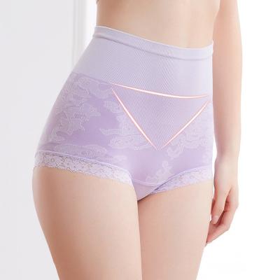 China New MUNAFIE Antibacterial Women's Antibacterial High Waist Seamless Printed Body-forming Underwear Ladies Belly Elastic Panties for sale