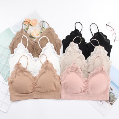 China Comfortable Breathable New Style One Piece Material Prevent Seamless Tube Top Bra Sports Bra For Women for sale