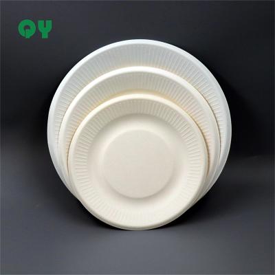 China Recycled Materials Disposable Biodegradable Takeout Paper Plate Microwaveable Office Party Custom Bulk Paper Plates And Bowl Raw Material for sale