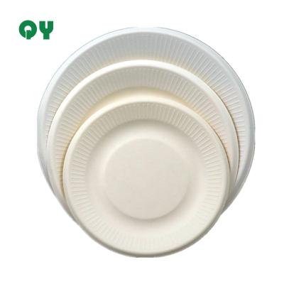 China Custom Bulk Paper Plates Takeout Paper Biodegradable Office Party Microwaveable Food Container Box Mache Dish and Bowl for sale