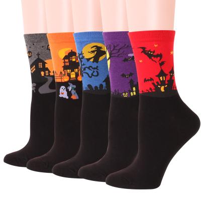 China Wholesale Fashion Crew Socks Woman Halloween Funny Compression Socks QUICK DRY Cotton Long Socks for sale