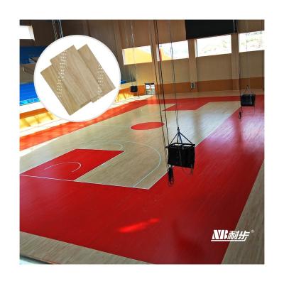 China Hot Wood Sports Flooring Indoor Sports Flooring Indoor Sports Flooring Selling Plank Rubberwood 95 Gloss Varnish Volleyball Court Top Flooring for sale