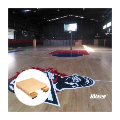 China Indoor Sports Court Flooring FIBA ​​Fixed 95 Gloss Lacquered Sports Plywood Birch Flooring Volleyball Court Flooring for sale