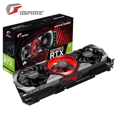 中国 Colorful iGame GeForce RTX3060Ti Advanced OC 8G LHR eating chicken game graphic card 販売のため