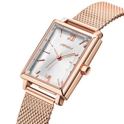 China SINOBI Water Resistant Office Lady Watch S9849L Rectangle Wrist Watch Girls Gift Gorgeous Classic Watch Strap Set for sale