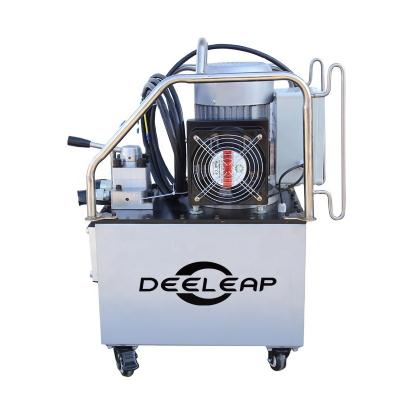 China Industrial Machinery Deeleap manual reversing electric hydraulic pump station PED211M for sale