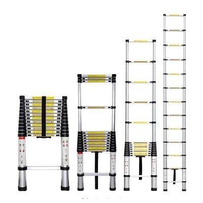 China HOMFUL Ladders Telescopic Telescopic Ladder 12.5 Feet Aluminum Telescoping Extension Ladder with 13 Steps for sale