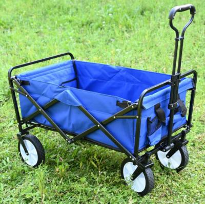 China Portable Folding Tool Cart Folding Garden Cloth Pocket Multifunction Shopping Car for sale