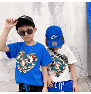 China Wholesale QUICK DRY Summer Boys Short Sleeve Tees Kids Casual Short T-Shirt Girls For Kid Boy Set 202 for sale