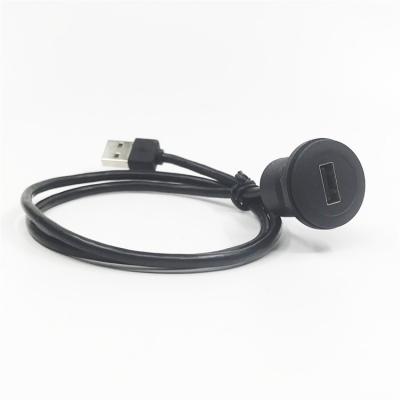 China High Quality Electronic USB 2.0 F-M Waterproof Panel Mount Cable For Car Boat Motorcycle for sale