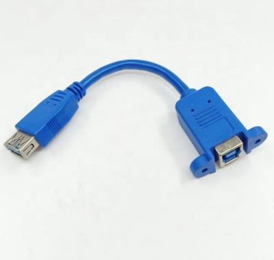 China PC Panel Mount USB 3.0 FB Cable B Female With Screw for sale