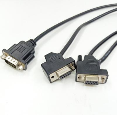 China Multi-angled COMPUTER Splitter Y Molded RS232 D-SUB DB9 Cable for sale