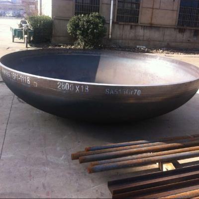 China DIN28011 Ellipsoidal Carbon Steel Torispherical Heads With Domed Stainless Steel Caps for sale