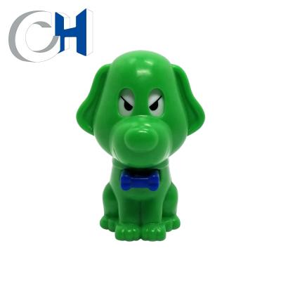 China Popular Single Wheel Green Plastic Animal Dog Blue Bone Candy Toy for sale