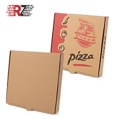 China Disposable Cheapest Custom Size Printing Biodegradable Pizza Packaging Paper Box With Your Own Logo for sale