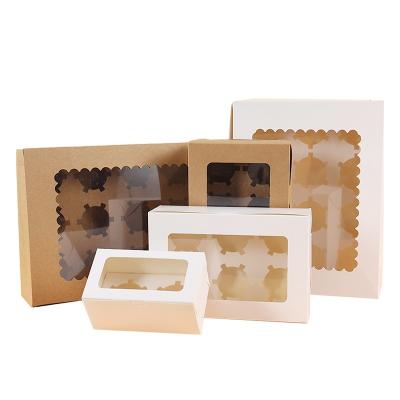 China Factory Price Customized Recyclable Bottom Logo Cake Storage Handle Foldable Paper Box With Dividing for sale