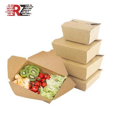 China Wholesale Custom Printing Logo Recyclable Quick Take Out Paper Food Packaging Boxes for sale