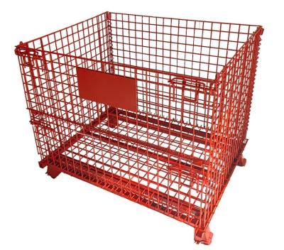 China Cold Rolled Steel Q235 800kgs Loading Capacity Powder Coating Finish Rust Resistant Medium Duty Wire Mesh Storage Cage for sale