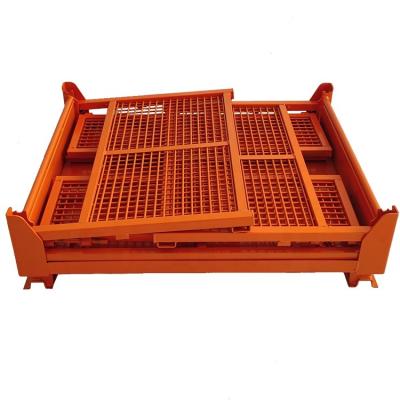 China Materials Handing Customized Power Coating Keep Goods From Colliding And Falling Wire Mesh Cage Stillage Box for sale