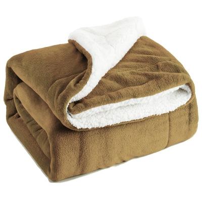 China 100% Custom Fleece And Logo Sherpa Soft And Warm Flannel Breathable Hot Sale Polyester Two Layer Dog Blanket for sale