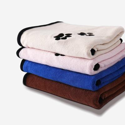 China Breathable Quick Dry Soft And Comfortable Super Absorbent Polyester Dogs Cats Pets Bath Towel Accessories for sale