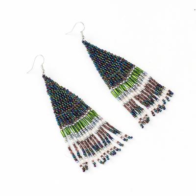 China BOHEMIA Fashion Pearl Handcrafted Earrings Drop Earrings Tassel Bohemian Beaded Earrings for sale