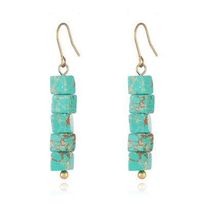 China BOHEMIA Fashion Turquoise Stones Dangle Earring for sale