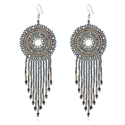 China BOHEMIA fashion Bohemian style handmade beads tassel drop earring, jewelry for women for sale