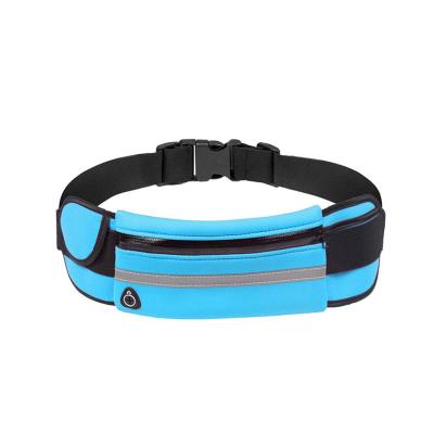 China Anti-Theft Outdoor Sports Running Waist Bag Multifunctional Neoprene Waterproof Phone Waist Belt Pack Fitness Elastic Marathon Fanny Pack for sale