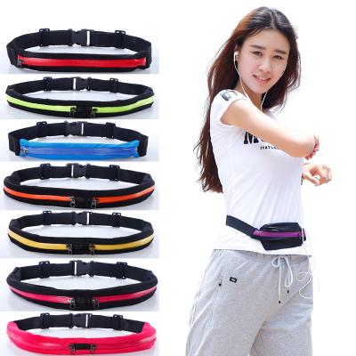 China Anti-theft Sports Riding Running Fanny Bag Water Proof Waterproof Waist Bag Lycra Phone Bag With Large Capacity Pochete Para Esportes for sale