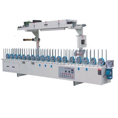 China Wood veneer BXW300C woodworking machinery glue wpc upvc profile cold wrapping machine for sale