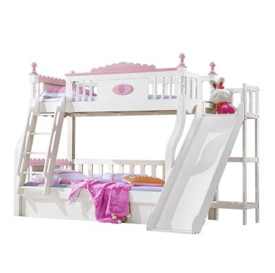 China 2021 Modern New Design Customized Wooden Twin Bunk Bed Set For Kids Furniture for sale