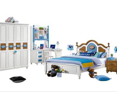 China 2020 Modern Single Cheap Wooden Children's Bed Used Bedroom Furniture Set Of Bookcase Headboard Large for sale