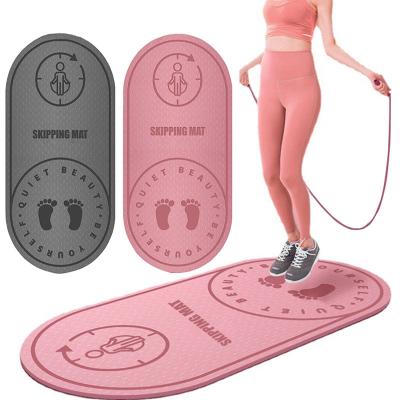 China LXY-N092 Band Non Slip Exercise Home Yoga Jump Rope Mat 8mm Oval Jumping Band Mat for sale