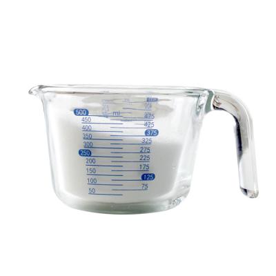 China Clear Glass Graduated Measuring Cup For Cooking Beaker Liquid Measuring 250ml/500ml/1000ml Container for sale