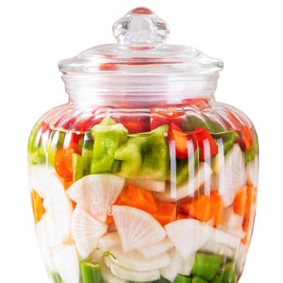 China Sealed Household Pickle Jar Thickened Food Miscellaneous Airtight Grain Glass Jar for sale