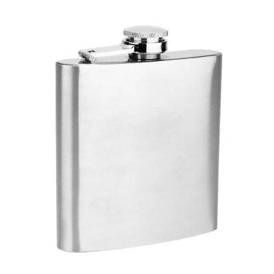 China CLASSIC 7oz metal body material stainless steel pocket hip flask with custom design for sale