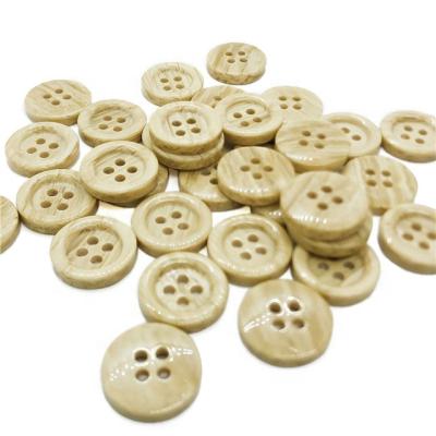 China Wholesale Custom Size 40L (25mm) Wood Buttons Decorative Washable 4 Holes For Sewing Clothing for sale