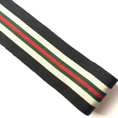 China Plain Face Customized Coarse Grain Rainbow Grosgrain Striped Nylon Ribbon for sale