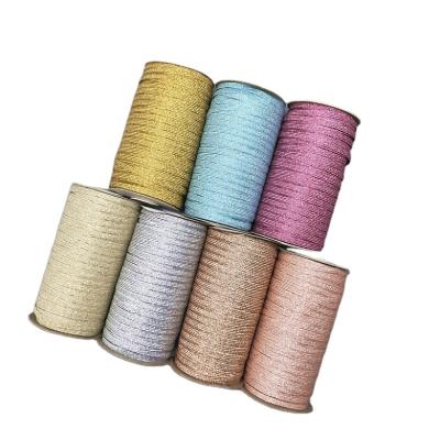 China Elastic Ribbon Gold Glitter Elastic Spandex Band 6mm For Trim Fabric DIY Garment Sewing Sewing Accessories for sale