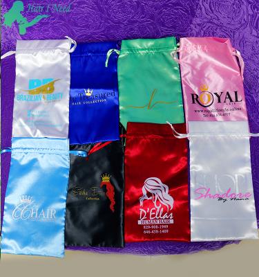 China Gift accept low MOQ satin bags 18x30cm hair packaging for hair extensions gilf bag for sale