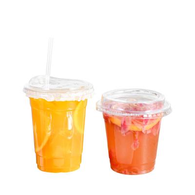 China 500ml-1500ml wholesale custom single wall logo custom printed transparent plastic recycle cups boba bubble tea pp plastic cup for sale