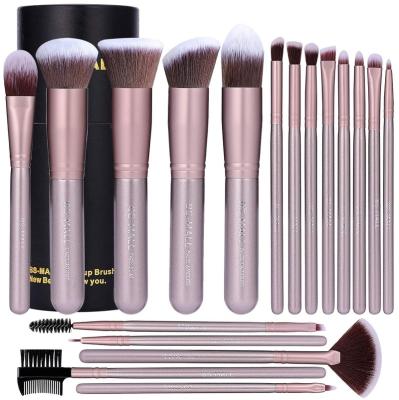 China Angular Blush Makeup Top Items Fashion Female Friends Makeup Brush Set 18pcs Cover Brushes Glitter Makeup Brush Set for sale