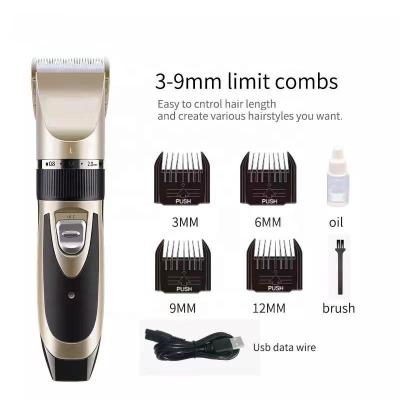 China Low Noise Rechargeable Cordless Electric Quiet Hair Clippers Household Dog Shaver Clippers Set For Dogs Cats Pets for sale