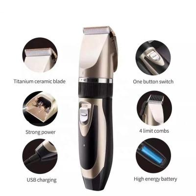 China Electric Hair Trimmer Household Direct Selling Pet Dog Cat Grooming Clippers Rechargeable Hair Cutter Razor for sale