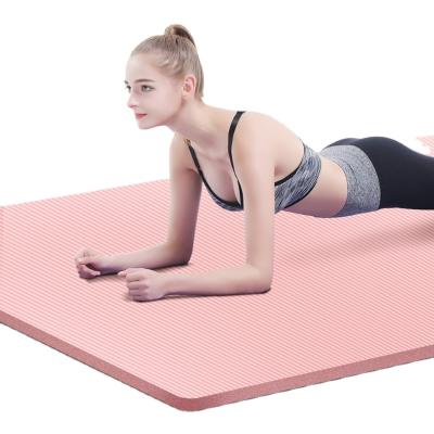 China Wholesale NBR factory women girl fitness sport gym comfortable yoga mat China custom 10mm yoga mat nbr yoga mat for sale